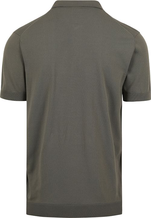 Suitable polo con mezza zip verde Product / Achterkant