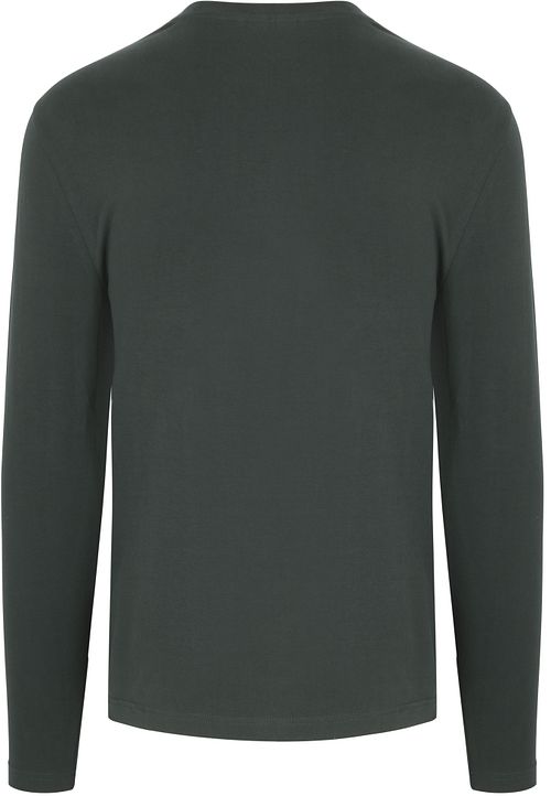 Suitable Respect Långärmad Tung T-shirt Mörkgrön Product / Achterkant