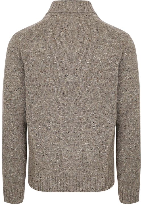 Suitable Trui Shawl Tweed Eco Wool Taupe Product / Achterkant