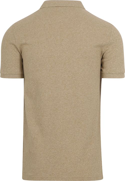 Superdry Klassisk Poloskjorte Melange Beige Product / Achterkant