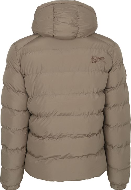 Superdry Piumino con cappuccio greige Product / Achterkant