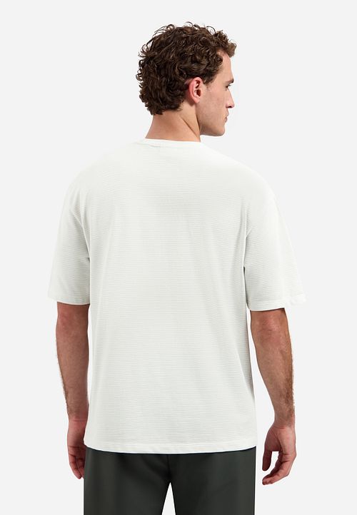 T-shirt dziany No-Excess w kolorze ecru Model / Achterkant
