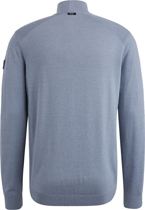 Vanguard Trui Half Zip Structuur Blauw Product / Achterkant