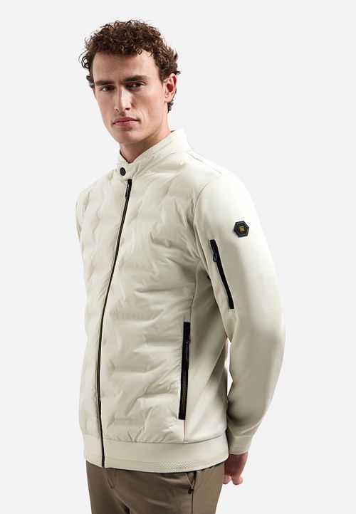 No Excess Jacke Knitted Sleeve Off-White Model / Voorkant