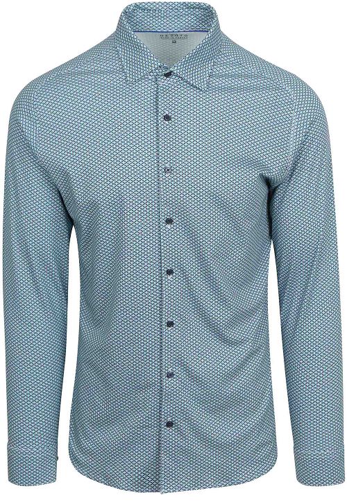 Camisa Desoto con estampado floral azul y verde Product