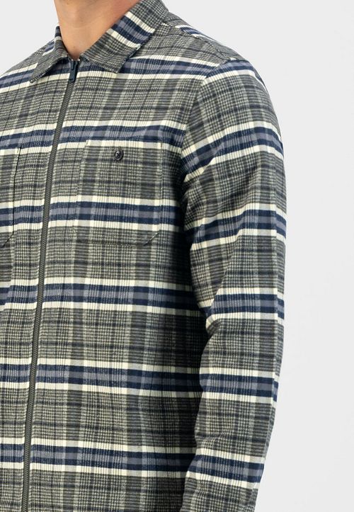 Dstrezzed Overshirt Ternet Olivengrøn Model / Detail