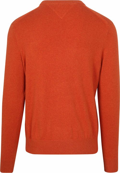 Tommy Hilfiger Pullover Cotton Kashmir Oranje Product / Achterkant