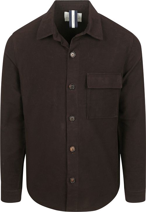 Profuomo Overshirt z moleskinu w kolorze ciemnobrązowym Product