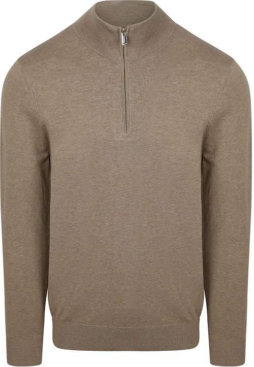 Pullover Profuomo Luxury con mezza zip beige Product