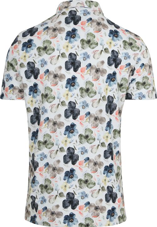 R2 Amsterdam Polo Print Multicolor Product / Achterkant