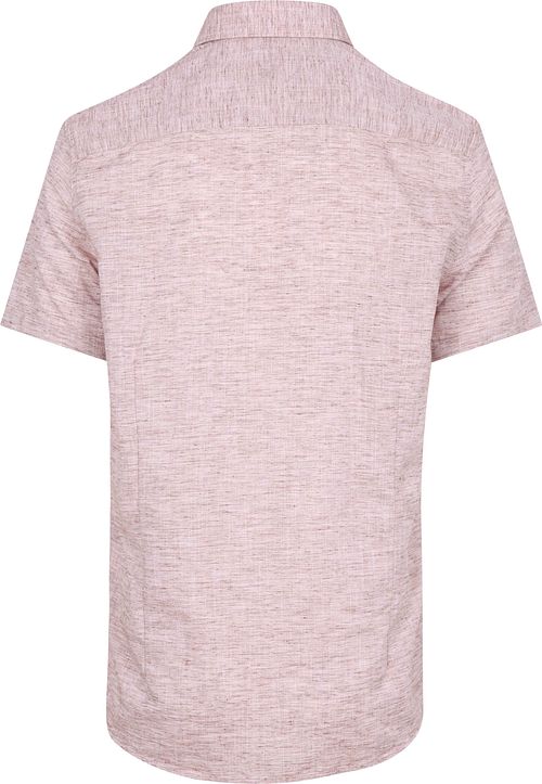 State of Art camisa casual de manga corta a rayas burdeos Product / Achterkant