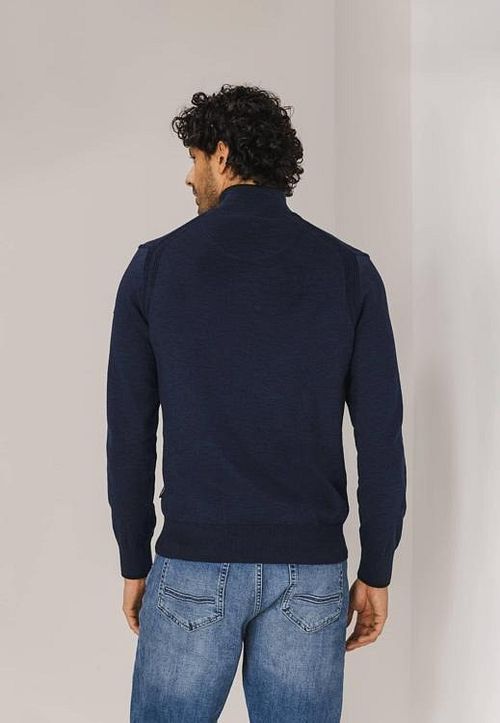 State Of Art Half Zip Trui Navy Model / Achterkant