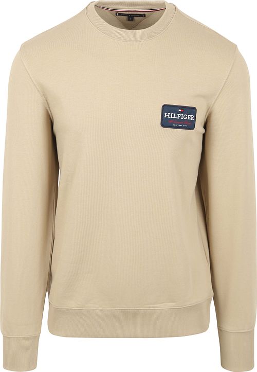 Tommy Hilfiger Tröja Med Rund Logga Beige Product