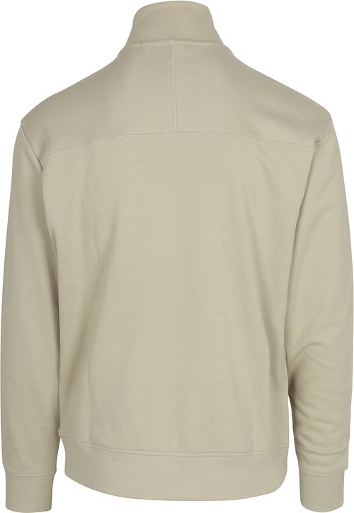 BOSS Pull Courduroy Demi-Zip Ecru Product / Achterkant