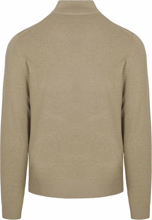 NZA Half Zip Sweater Christopher Melange Warm Beige Product / Achterkant
