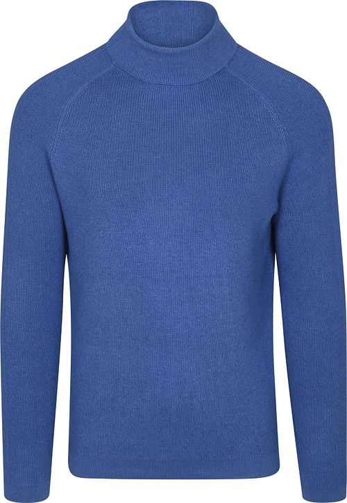 Blue Industry Rollkragenpullover Melange Blau Product