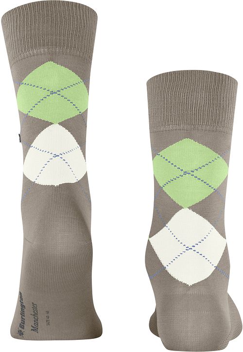 Burlington Manchester Sok Ruit Greige 4186