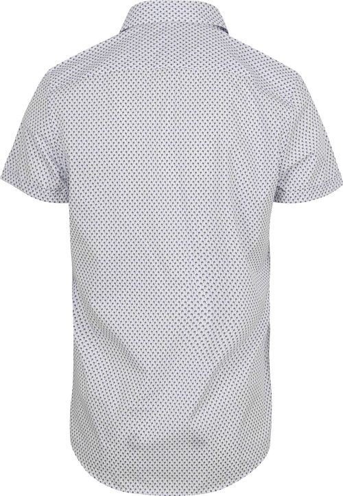 Camisa Suitable de manga corta con estampado azul Product / Achterkant