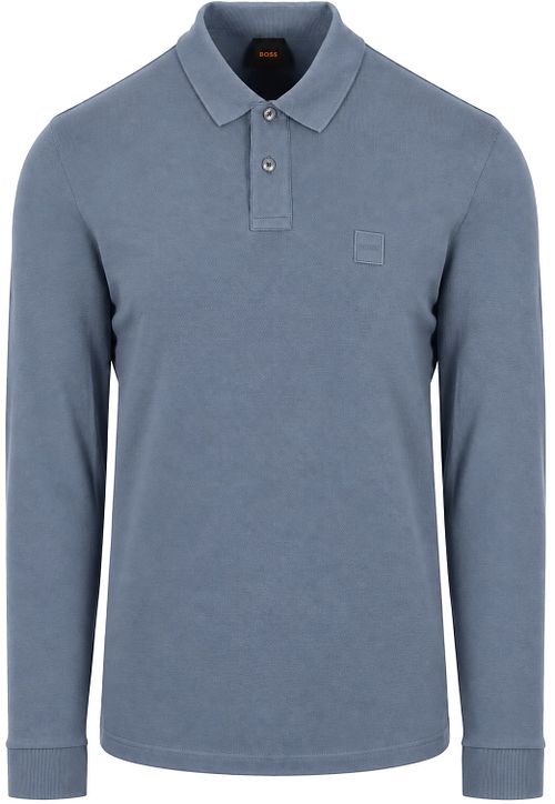 Koszulka polo BOSS Passerby Mid z długim rękawem w kolorze niebieskim Product
