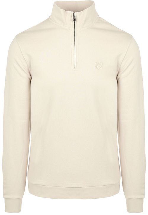 Lyle & Scott Halv Zip Pullover i Tonal Ecru Product