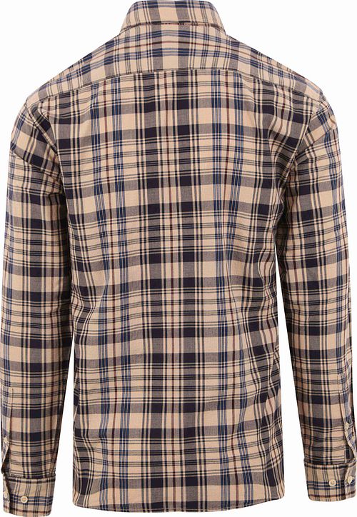 Marc O'Polo Chemise à Carreaux Beige Product / Achterkant