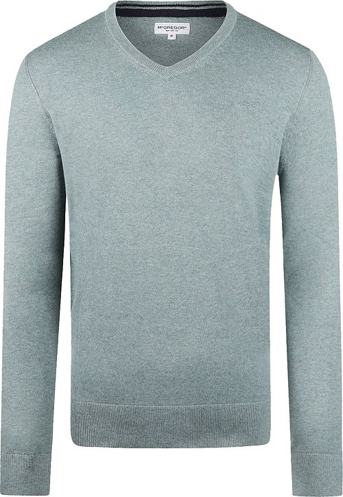 McGregor maglione in misto merino con scollo a V verde salvia Product