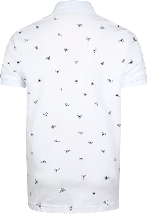 No Excess Polo Wit Allover Print Product / Achterkant