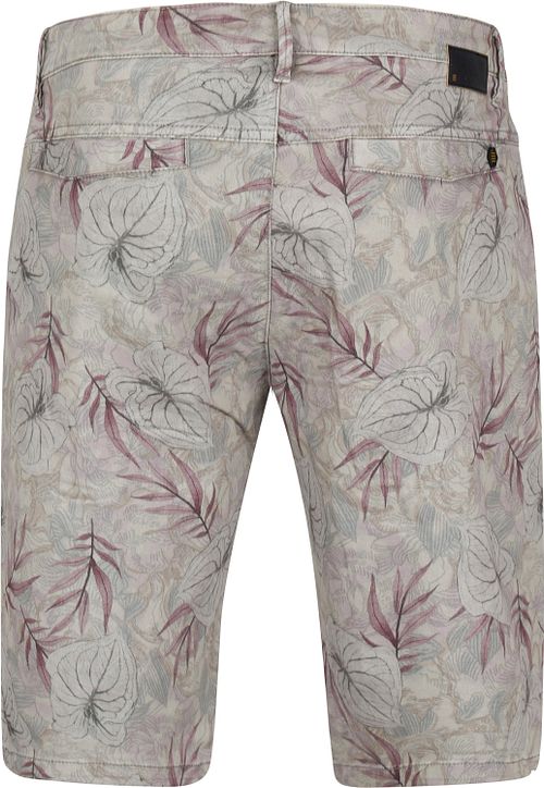 No Excess Short Garment Dyed Print Grijs Product / Achterkant