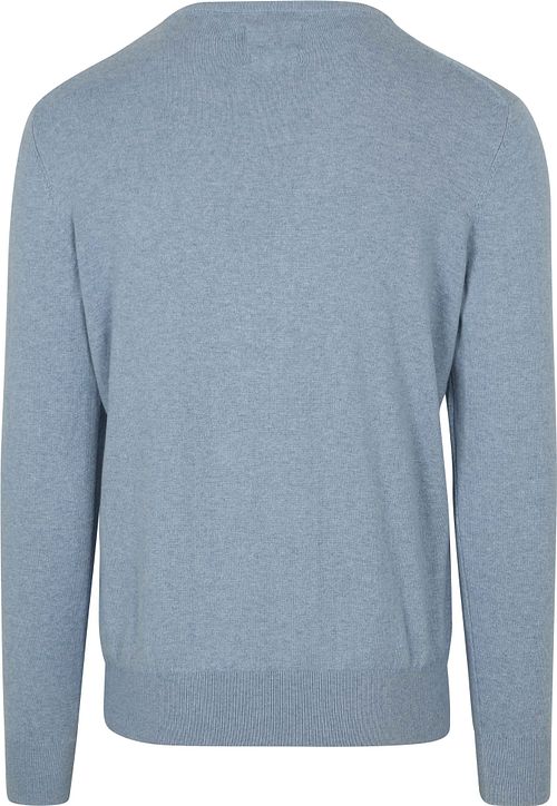 Steppin' Out Trui Cotton Cashmere Sky Blauw Product / Achterkant