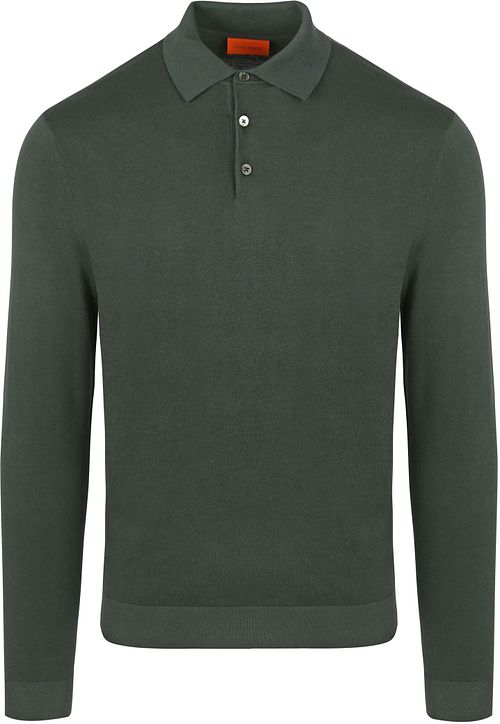 Suitable Compact Cotton Polo w kolorze ciemnozielonym Product