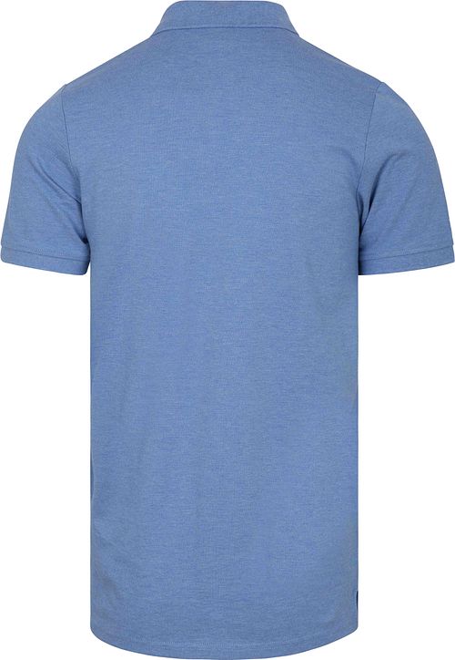 Suitable Polo MEL Pique Mid Blue Product / Achterkant