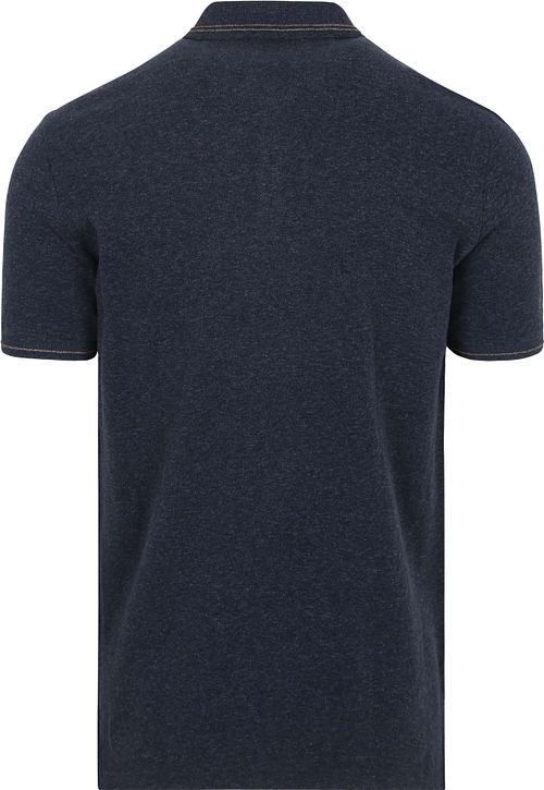 R2 Amsterdam Pikétröja Soft Solid Blå Product / Achterkant