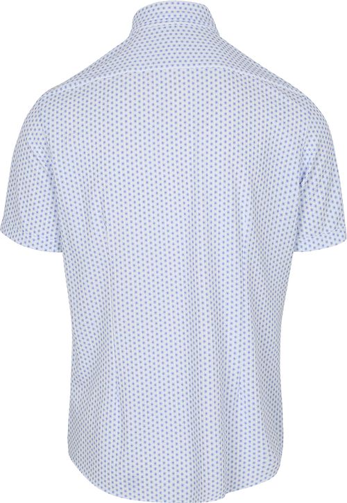 R2 Overhemd Korte Mouwen Seersucker Blauw Product / Achterkant