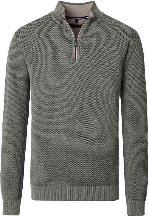 Casa Moda Halfzip Tröja Strukturerad Grön Product