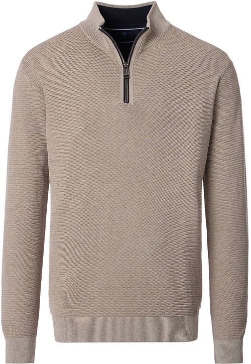 CASAMODA Sweter Half Zip Structure Beige Product