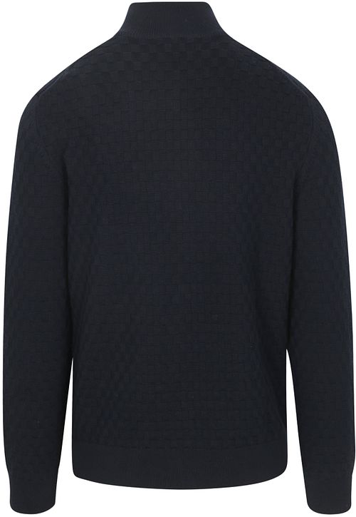 GANT gilet testurizzato blu scuro Product / Achterkant