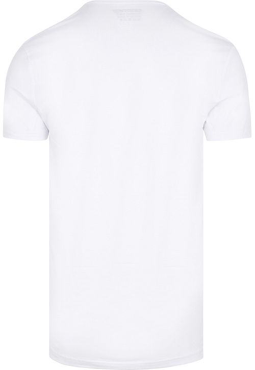 Garage camiseta básica elástica blanca con cuello pico profundo Product / Achterkant