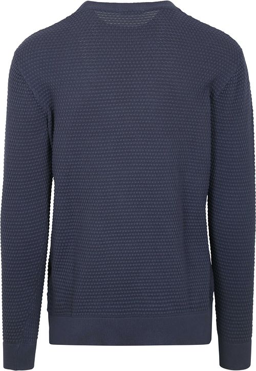 Knowledge Pullover Bubble Knit Indigo Product / Achterkant