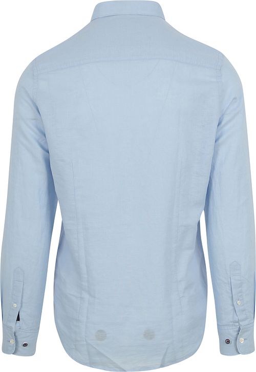 NZA Skjorte Okarito Linned Lyseblå Product / Achterkant