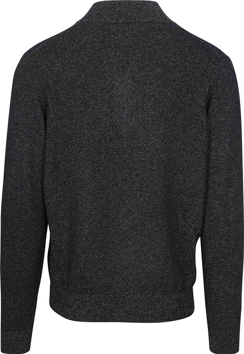 NZA Halvzip Trøje Christopher Melange Navy Product / Achterkant