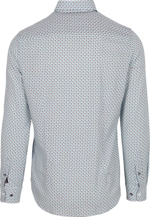 NZA Skjorte Aidan Print Blå Product / Achterkant