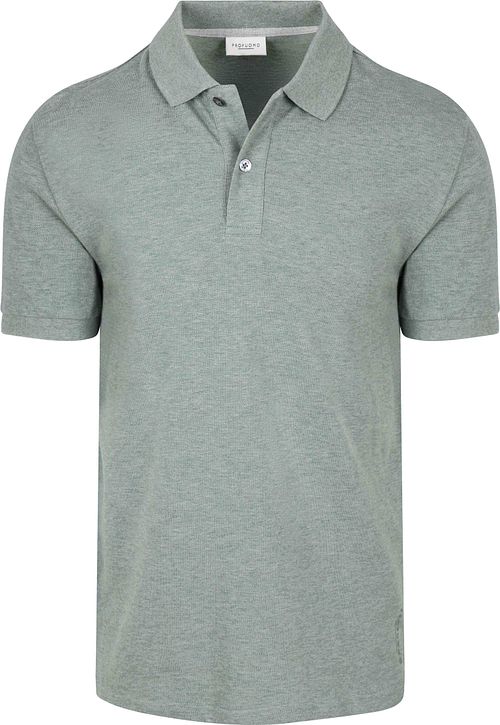 Profuomo Piqué Poloshirt Melange Groen