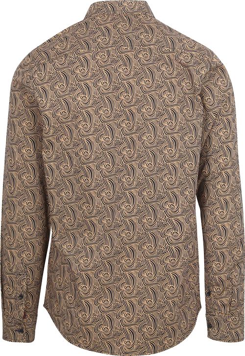 Scotch and Soda Skjorte med Beigetrykt mønster Product / Achterkant