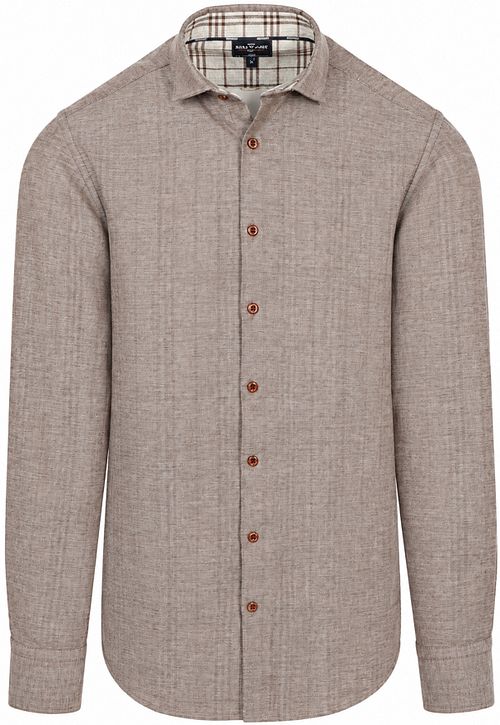 State Of Art Shirt Herringbone Brown Product