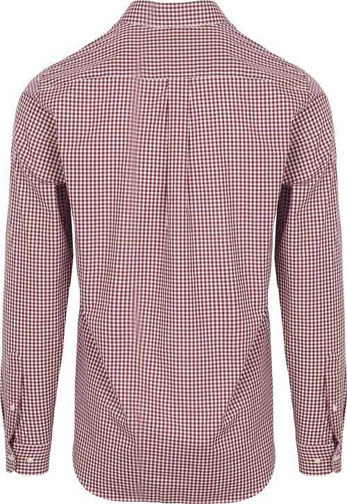 Steppin' Out Skjorte Poplin Rød Rutemønster Product / Achterkant