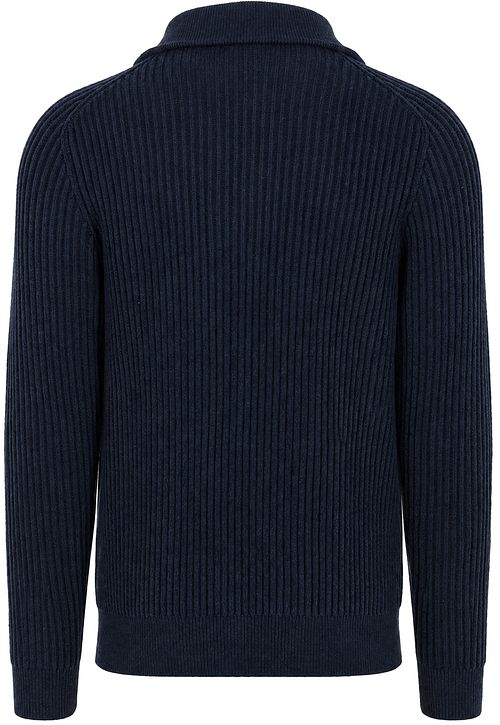 Suitable Half Zip Pullover Sailor Wool Blend Navy