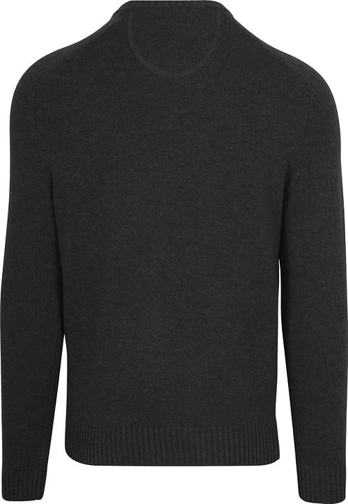 Suitable Lambswool Trøje Rund Hals Antracit Product / Achterkant