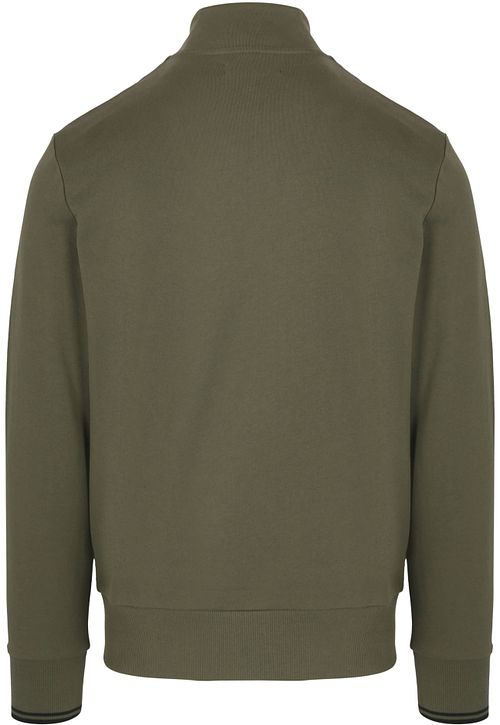 Sweter Fred Perry Half Zip w kolorze oliwkowym Product / Achterkant