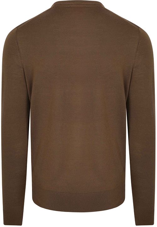 Sweter Suitable z wełny merynosów w kolorze taupe Product / Achterkant