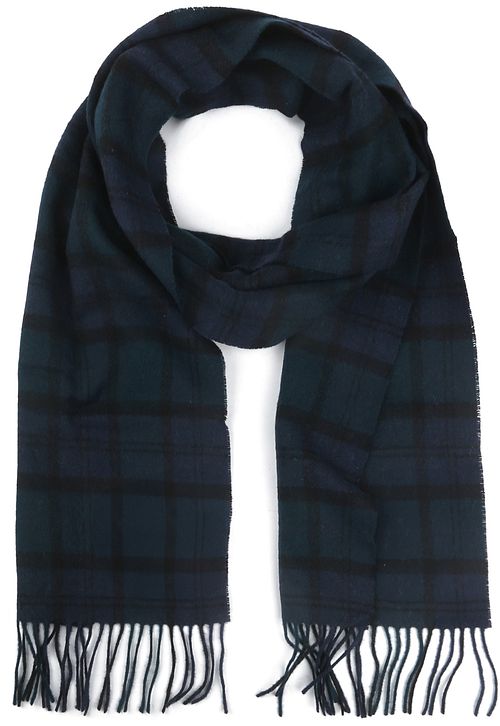 Barbour Bufanda Tartan de lana de cordero clásica azul marino Product